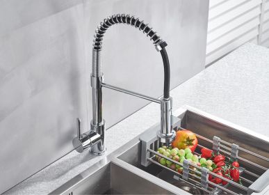 Single Handle Pull Down Sprayer Kitchen Sink Faucet