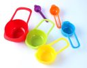 Multi-Color Measuring Cups and Spoons Set, Measurement Plastic Cup Spoon Kitchen Cooking Baking Utensils Tools