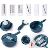 1pc Multifunctional Vegetable Cutter, Potato Shredded Grater, 3 Blades Or 6 Blades For Choose 11in*7.2in